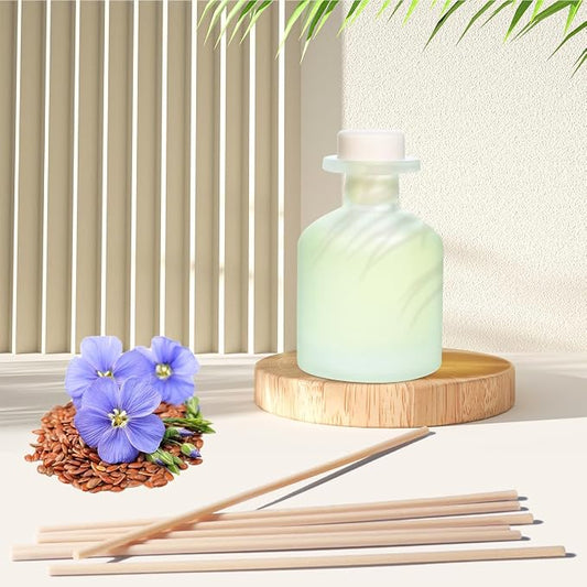 Reed Diffuser for Home, Clean Linen Scent 3.38oz (100ml)*1 Pack Essential Oil Reed Diffuser Set with 8 Sticks, Long Lasting Air Freshener for Bathroom Bedroom Living Room, Home Decor & Gifts