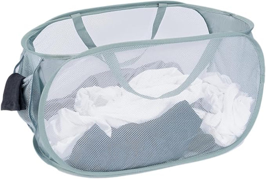 4 Pcs Mesh Popup Laundry Hamper, Opening Laundry Basket,Popup Laundry Basket with Durable Handles,Foldable Pop-up Mesh Hamper Dirty Clothes Basket for Clothes & Laundry-Home Organization