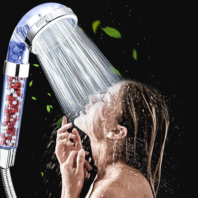 NOSAME Shower Head, Filter Filtration High Pressure Water Saving 3 Mode Function Spray Handheld Showerheads for Dry Skin & Hair