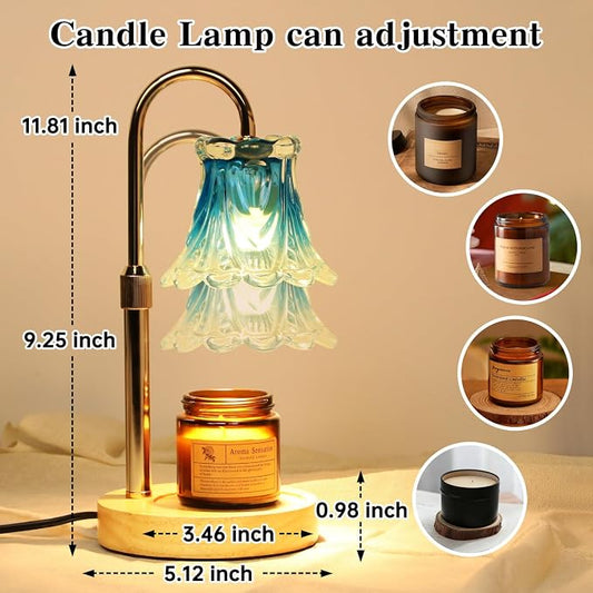 GEEZO Fragrance Candle Warmer Lamp,Electric Candle Warmer with Timer & Dimmer,Mom Christmas Birthday Gifts for Women, House Warming Gifts New Home Bedroom Decor