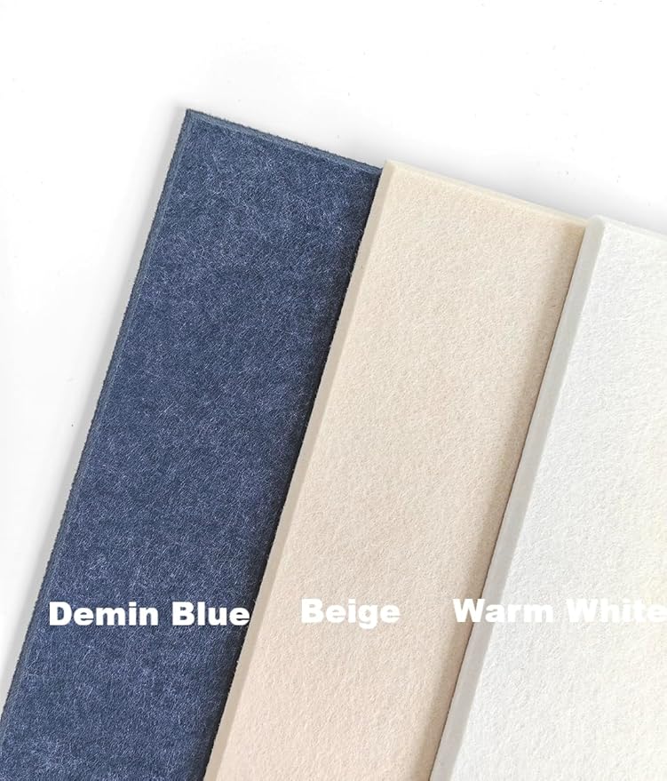 Blue Felt Bulletin Board 47"x35" | Large Cork Pin Board Alternative for Office, Home & Classroom | Felt Wall Tiles (12-Pack) | Blue Classroom Decor Office Supplies | Denim Blue
