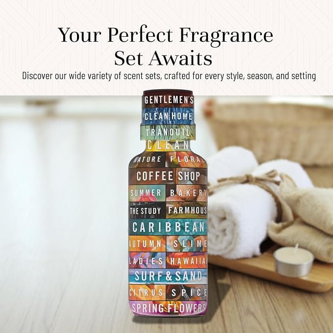 P&J Trading Fragrance Oil Tranquil Set | Vanilla, Cucumber Melon, Lavender, Amber, Bamboo, and Ocean Breeze Candle Scents for Candle Making, Freshie Scents, Soap Making Supplies, Diffuser Oil Scents
