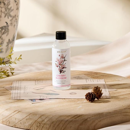 Airkeep Reed Diffuser Oil Refill/Cherry Blossom/3.38oz(100ml/1 Pack/Scented Oil Refill for Reed Diffuser Home Fragrance for Bedroom, Bathroom Office Home Decor