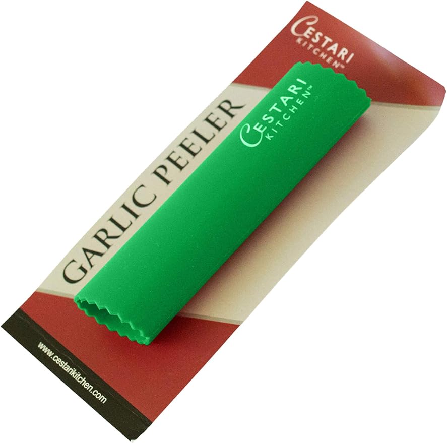Cestari Kitchen Garlic Peeler Tube Roller ā Silicone Garlic Skin Remover, Peels Multiple Cloves in Seconds, BPA-Free, Dishwasher Safe, Green