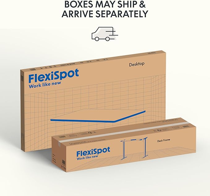 FLEXISPOT EN1 Bamboo Standing Desk, 48 x 24 Inches Whole-Piece Electric Height Adjustable Desk for Home Office (Silver Frame + Bamboo Curved Desktop, 2 Packages)