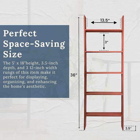 BARNWOODUSA Throw Blanket Ladder – Fully Assembled Reclaimed Wood – Rustic Decorative Ladder for Towels, Quilts, & More – Perfect Farmhouse Decor for Bathroom, Porch, or Living Room,5ft18.