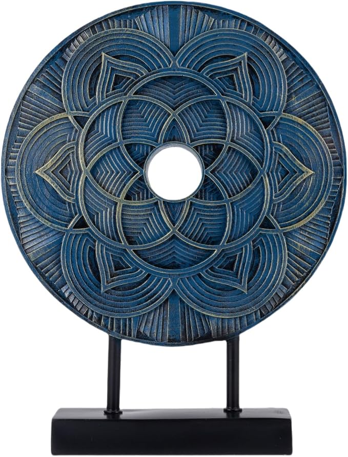 Modern Sculpture Decorative Objects Above Cabinet Decor Kitchen Elegant Home Decor Items Accents for Living Room Centrepieces, Console Table Decorations (Blue)