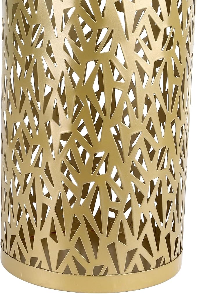 Umbrella Stand Rack for Entryway Metal Hollowed Freestanding Round Umbrella Holder Organizer Bin for Home Hotel Office Decor (Large)
