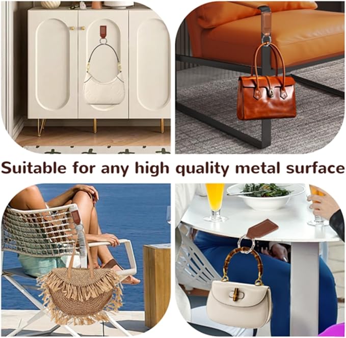 Magnetic Purse Hanger Brown Purse Magnet Heavy Duty Magnet Keychain Handbag Holder For Table Purse Magnet