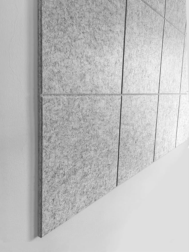 Large Cork Board Alternative | Cork Boards Cork Tiles for Walls | Aesthetic Felt Bulletin Board Pin Board for Office, Home & Classroom | Felt Wall Tiles (12-Pack) | Marble