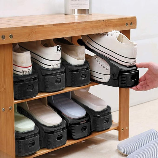 Neprock Closet Shoe Organizer,Shoe Storage Organizer Shoe Rack for Closet Organization,Shoe Slots Organizer De Zapatos Shoe Hoder Space Saver for Entryway(36 Pack)(Black)