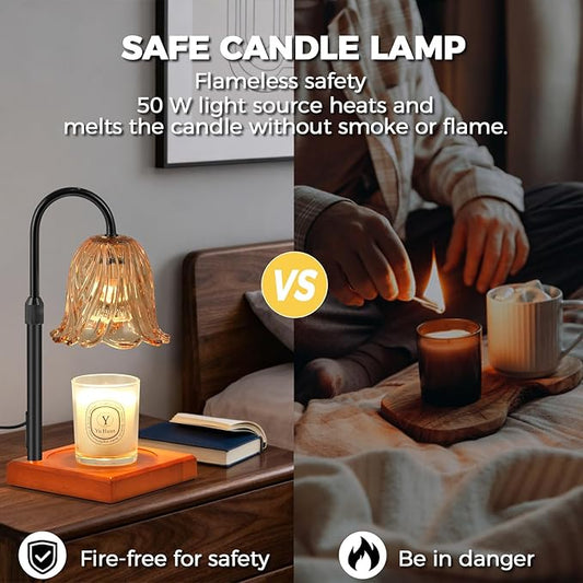 GODONLIF Candle Warmer Lamp with Timer Dimmable, Birthday Gifts for Women Mom, House Warming Gifts New Home Decor, Wax Melt Warmer for Jar Candles