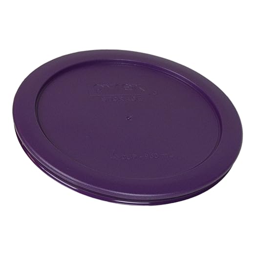Pyrex 7201-PC Round 4 Cup Storage Lid for Glass Bowls (4, Purple)