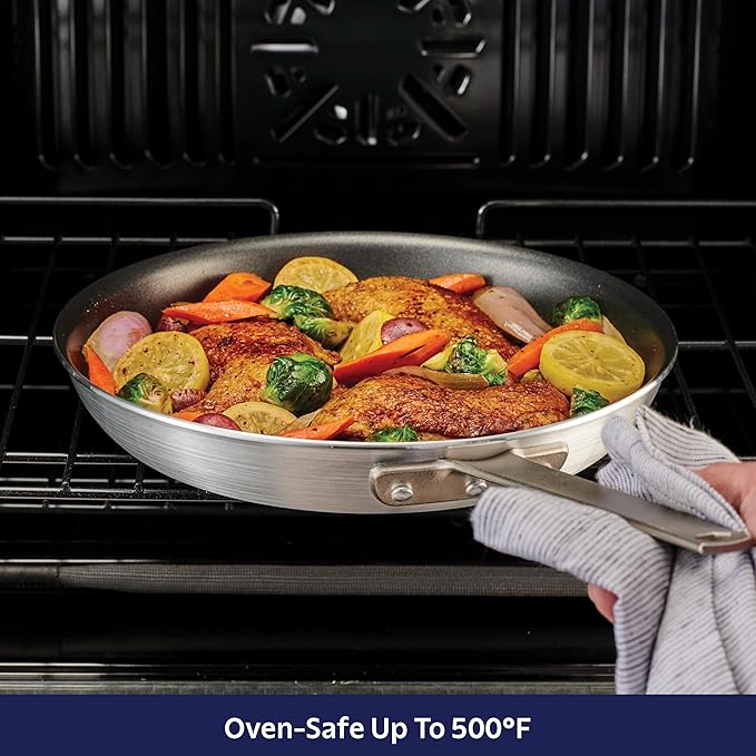 Tramontina Professional 14-Inch Non Stick Extra Large Frying Pan, Heavy-Gauge Aluminum Skillet with Reinforced Nonstick Coating, Red Handle, Dishwasher and Oven Safe