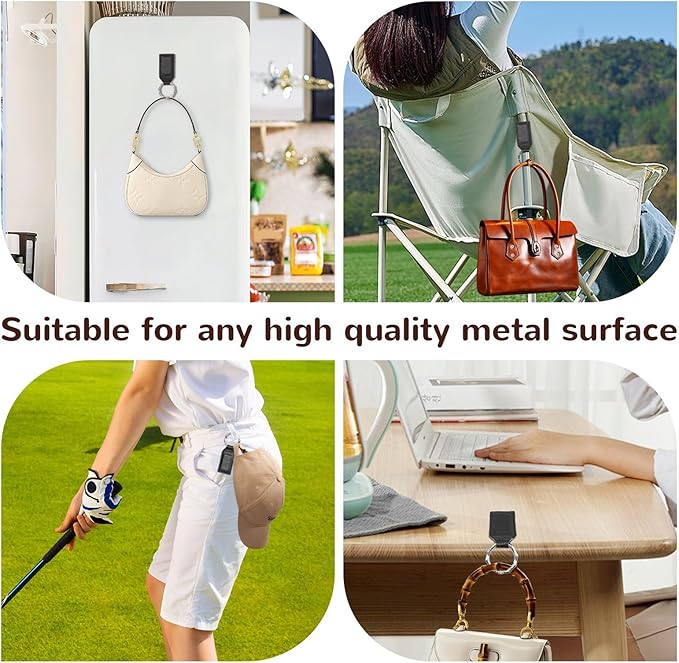 Magnetic Purse Hanger Black Purse Magnet Heavy Duty Magnet Handbag Holder For Table Purse Magnet
