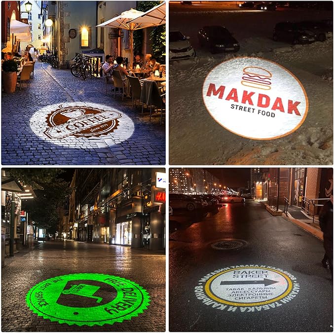 𝐆𝐨𝐛𝐨 𝐩𝐫𝐨𝐣𝐞𝐜𝐭𝐨𝐫 Custom Logo Lens for Bar and Company Business Outside 𝐢𝐩𝟔𝟕 Waterproof led Lights Images to Advertising and Weddding 100watt