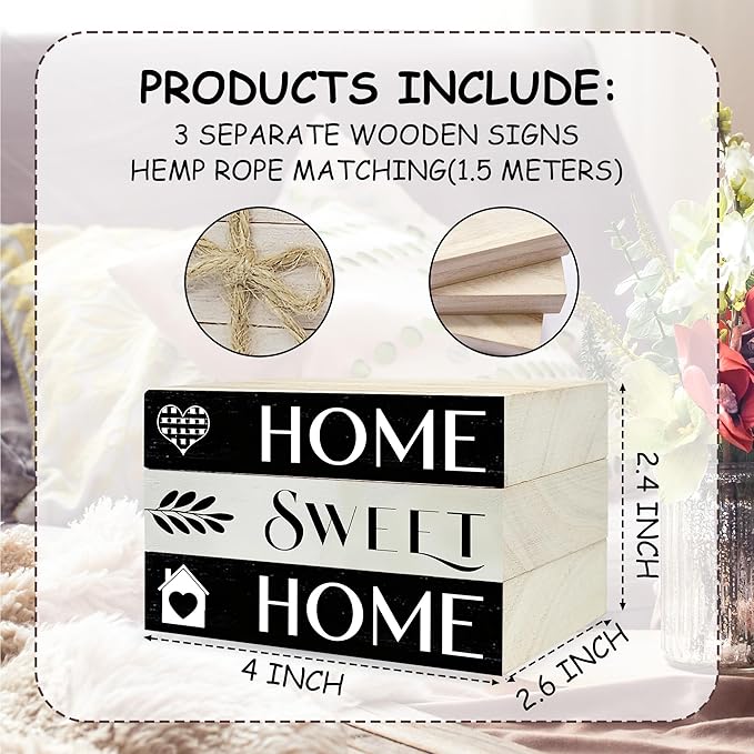 Mini Decorative Books For Home Decor, Small Wood Book Stack For Table Decor, Home Decor Book For Living Room Mantel, Farmhouse Stacked Books Decorative(L42)
