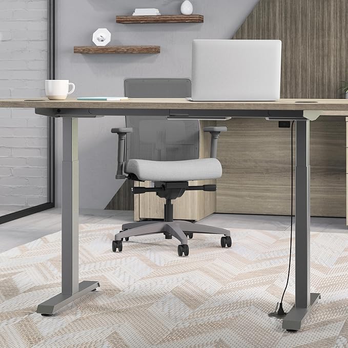 HON Ignition 2.0 Mesh Ergonomic Office Chair, Synchro-Tilt Control with Seat Slider, Home Office Desk Chairs, Adjustable Arms and Lumbar Support, Charcoal Mesh Back, Ash Seat Fabric, Titanium Frame