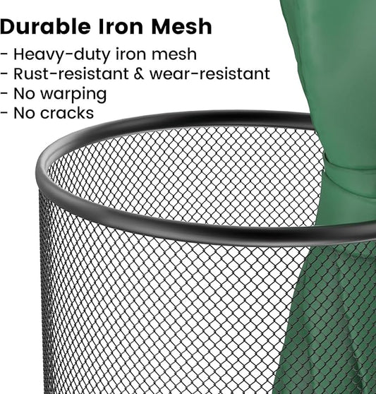 19.5" H Mesh Umbrella Stand - Ventilated Mesh Umbrella Holder for Entryway - Extra Capacity Storage for Umbrellas Canes & More - Freestanding Indoor Organizer 10.4" L x 10.4" W x 19.5" H - 2P Black