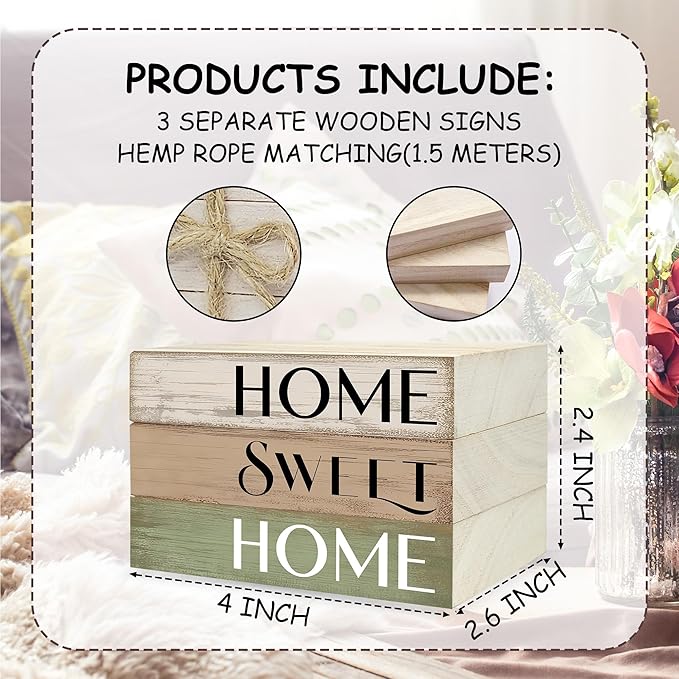 Mini Decorative Books For Home Decor, Small Wood Book Stack For Table Decor, Home Decor Book For Living Room Mantel, Farmhouse Stacked Books Decorative(L44)