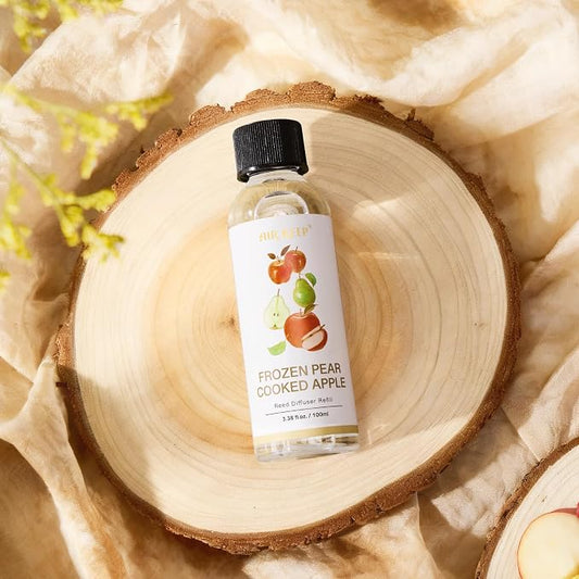 Airkeep Diffuser Oil Refill/Frozen Pear Cooked Apple/3.38oz(100ml/1 Pack/Scented Oil Refill for Diffuser Home Fragrance for Bedroom, Bathroom Office Home Decor