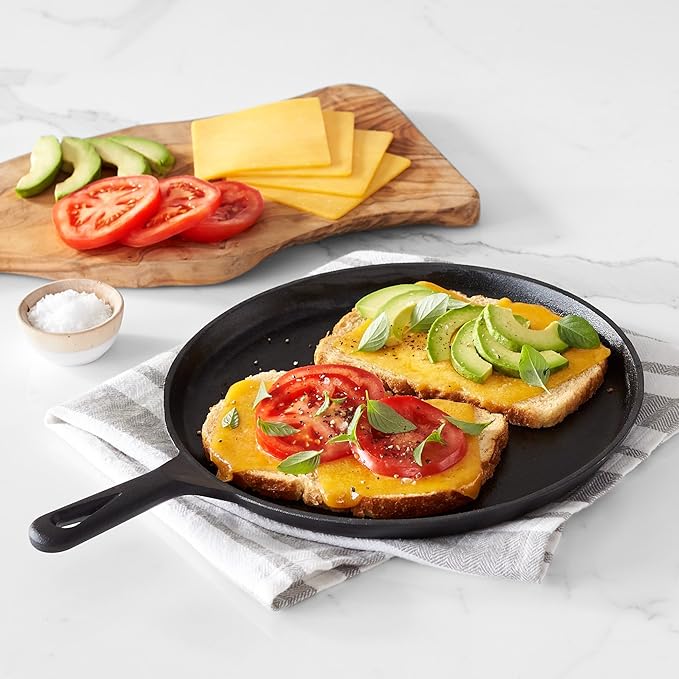 Amazon Basics Pre-Seasoned Cast Iron 5-Piece Cookware Set, Oven Safe, Cooks Evenly, 14.17 x 12.2 x 10.63 in, Black