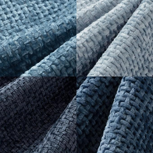MIULEE Pack of 4 Couch Throw Pillow Covers 12x20 Inch Neutral Blue Soft Decorative Chenille Pillow Covers Farmhouse Accent Cushion Covers for Boho Western Spring Coastal Decor Sofa Bed Living Room