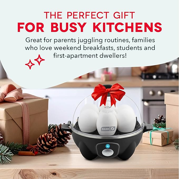 DASH Rapid Egg Cooker: 7 Egg Capacity Electric Egg Cooker for Hard Boiled Eggs, Poached Eggs, Scrambled Eggs, or Omelets.
