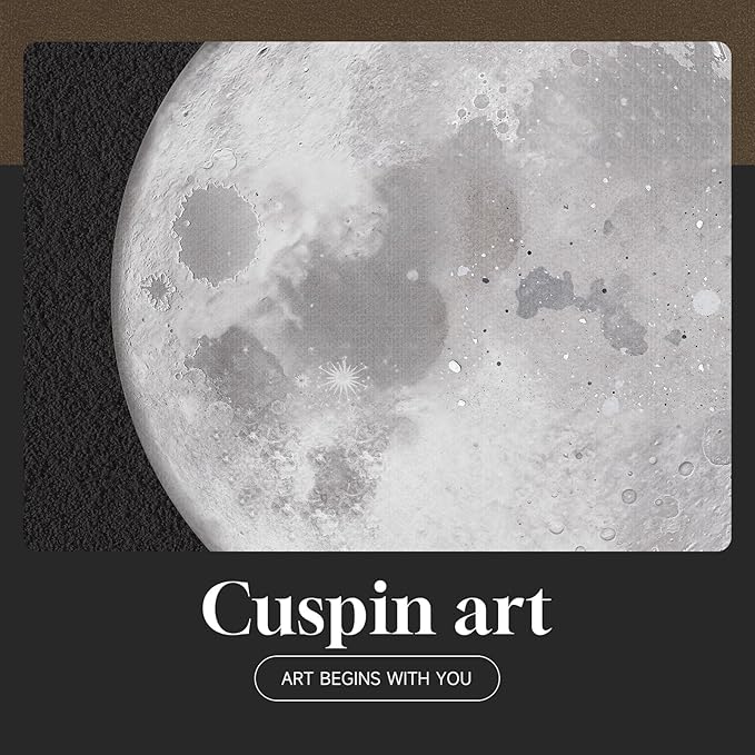 Framed Black and White Wall Art, Large Modern Minimalist Moon Prints Paintings Artwork for Walls, Contemporary Photography Elegant Pictures for Living Room Bedroom Office Hallway Wall Decor 24x36 In