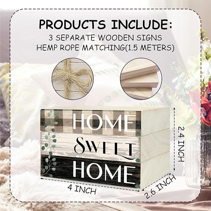 Mini Decorative Books For Home Decor, Small Wood Book Stack For Table Decor, Home Decor Book For Living Room Mantel, Farmhouse Stacked Books Decorative(L35)
