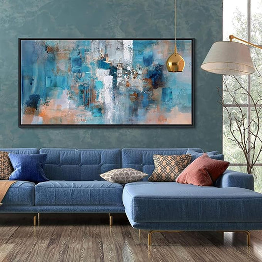 Framed Wall Art for Bedroom Large Abstract Wall Art Wall Pictures for Living Room Canvas Wall Art for Living Room Bathroom Decor 24x48 Inches