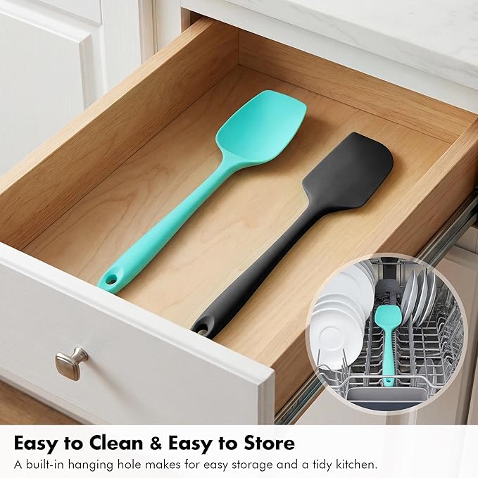 3 Pieces Silicone Spatula Set: Ironberry 600ºF Heat Resistant Food Grade Cooking & Baking Utensils, Kitchen Flexible Nonstick Rubber Scraper for Scraping, Mixing, Scrambling, Flipping (Multicolor 3)