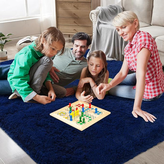 Shag Area Rugs for Living Room Bedroom,Large Ultra Soft Fluffy Area Rugs for Dorm,Indoor Carpet Plush Rugs for Living Room Home Decor (Blue, 10X14 Feet)