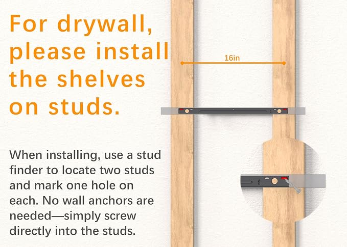BAYKA Floating Shelves Set of 2, 22.5 inches Farmhouse Rustic Wood Wall Mounted Shelves for Bathroom, Bedroom, Living Room or Kitchen, Hanging Shelf Decor Book with 22lbs Capacity, Rustic Brown
