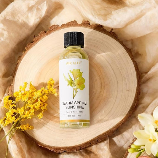 Airkeep Diffuser Oil Refill/Warm Spring Sunshine/3.38oz(100ml/1 Pack/Scented Oil Refill for Diffuser Home Fragrance for Bedroom, Bathroom Office Home Decor