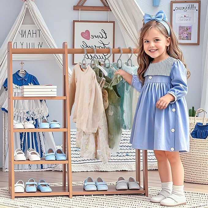 60PCS Baby Hangers for Closet, Extendable Adjustable Non-Slip Plastic Kids Hanger for Toddler Kid Children Infant Teen, Grey Stackable Toddler Hangeres