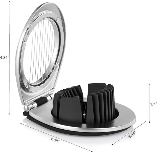 New Star Foodservice Heavy Duty Egg Slicer with 3 Slicing Styles, Chrome Plated (Hand Wash Only)