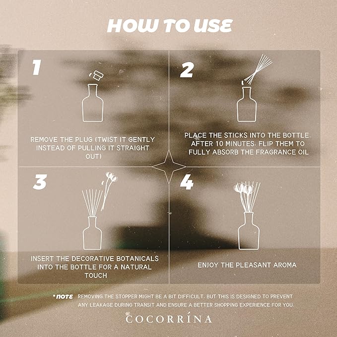 COCORRÍNA Lavender Eucalyptus Reed Diffuser – 6.76 oz Essential Oil with 8 Reeds & Real Eucalyptus Sticks, Home Fragrance for Bedroom or Bathroom Décor