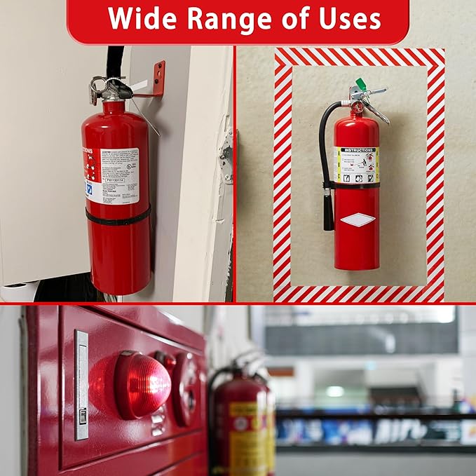 Fire Extinguisher Mount, 40 Pack Heavy Duty 3-Hole Fire Extinguisher Bracket, SturdyHolder for Easy Installation, Durable 20lb Hook Hanger