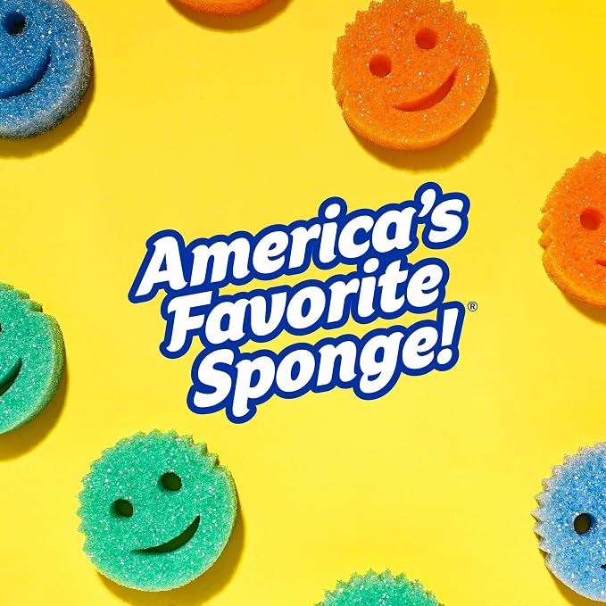 Scrub Daddy Sponge - Dye Free - Scratch-Free Scrubber for Dishes and Home, Odor Resistant, Soft in Warm Water, Firm in Cold, Deep Cleaning, Dishwasher Safe, Multi-use, 1ct (2 Pack)