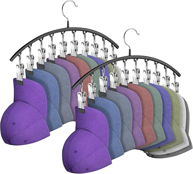 Legging Organizer for Closet,Leggings Hangers for Closet 2 Pack Pants Hangers w/10 Clips, Space Saving Hangers Closet Organizers and Storage for Pants Skirts Scarf Legging