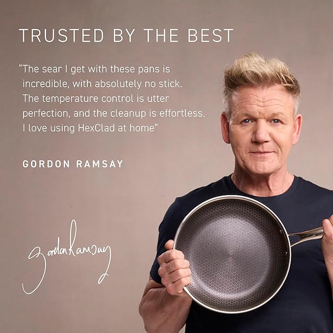 HexClad Hybrid Nonstick 7-Inch Frying Pan, Stay-Cool Handle, Dishwasher-Friendly, Oven-Safe Up to 900°F, Induction Ready, Compatible with All Cooktops