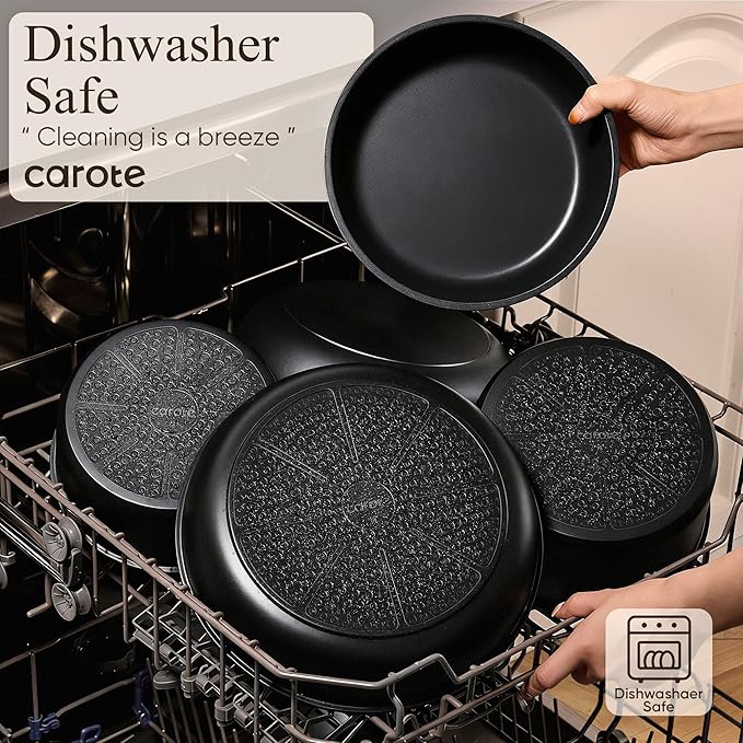 CAROTE 23pcs Pots and Pans Set Non Stick with Detachable Handle, Nonstick Cookware Sets, Kitchen Cooking Set - Camping Cookware, Oven/Dishwasher Safe, Induction Compatible