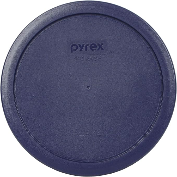 Pyrex (2) 7202-PC 1-Cup Dark Blue, (3) 7200-PC 2-Cup Cadet Blue, (2) 7201-PC Meyer Yellow 4-Cup, & (2) 7402-PC 6/7-Cup Blue Lids - Made in USA