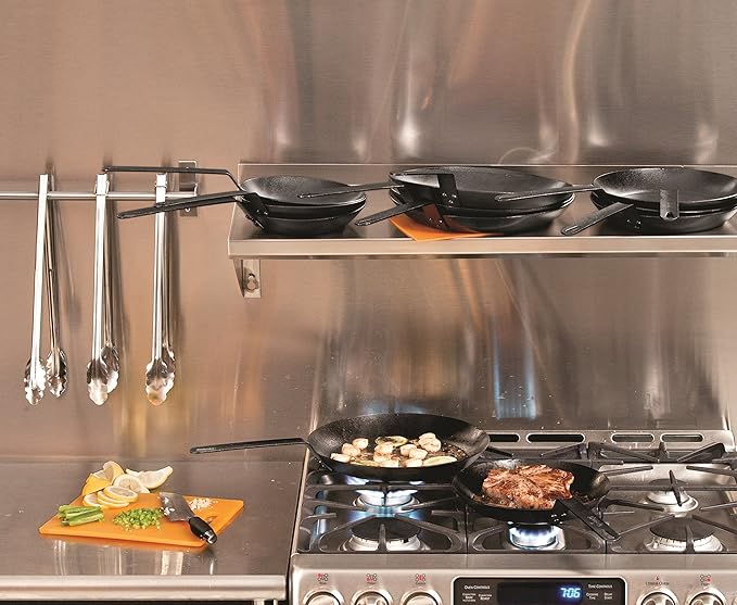 Lodge Pre-Seasoned Carbon Steel Skillet - Use in the Oven, on the Stove, on the Grill, or Over a Campfire - 10 Inch