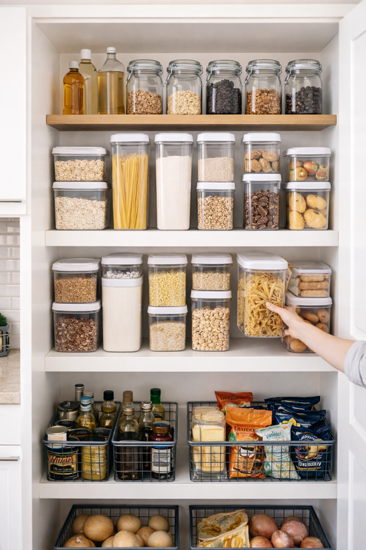 Pantry Organization Guide with Simple Storage Containers