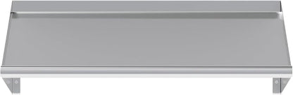 304 Stainless Steel Slanted Wall Rack Shelf with Drain Outlet – 42" x 22.5" | Commercial Wall-Mounted Drip Shelf for Bar, Kitchen, or Dish Station (42 in. x 22 1/2 in)