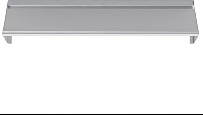 304 Stainless Steel Slanted Wall Rack Shelf with Drain Outlet – 63" x 22.5" | Wall-Mounted Commercial Drip Shelf for Kitchen, Dish Pit, or Back Bar (63 in. x 22 1/2 in)