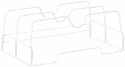Household Essentials White Steel Door Mount Lid Rack