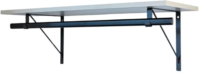 Custom Cut-to-Size Premium Wall-Mounted Shelf with Rod and Bracket Kit. 3/4" Thick Shelves, 14 inches deep. Customize The Length from 16" up to 72".